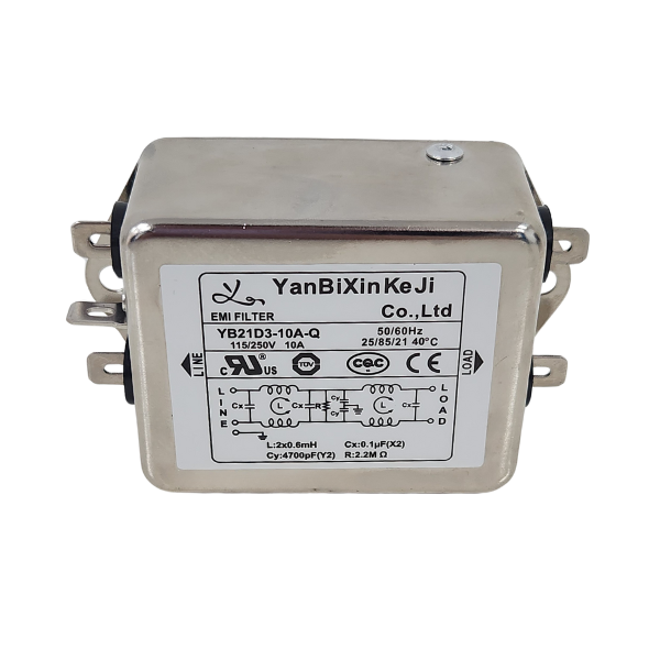 FILTRO EMI, SUPRESSOR DE RUÍDO, 10A, 115/250V