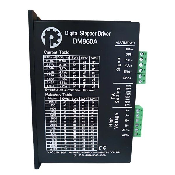 DRIVER DIGITAL PARA MOTOR DE PASSO 7.2A, AC