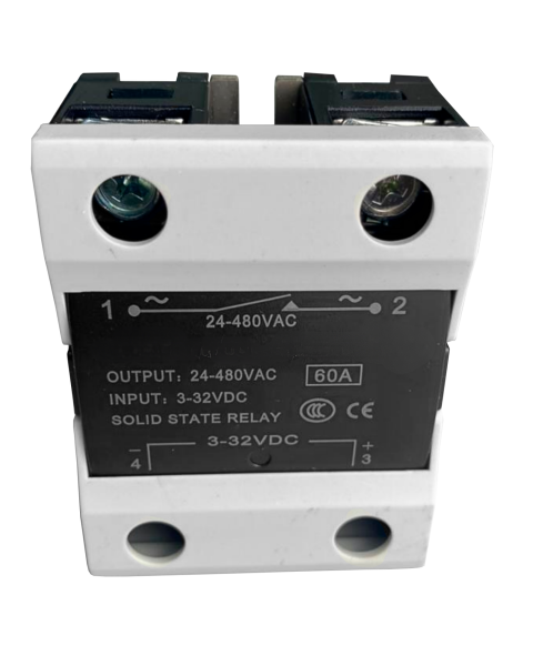 RELÉ DE ESTADO SÓLIDO IN 3-32VDC -  OUT 24-480VAC 60A