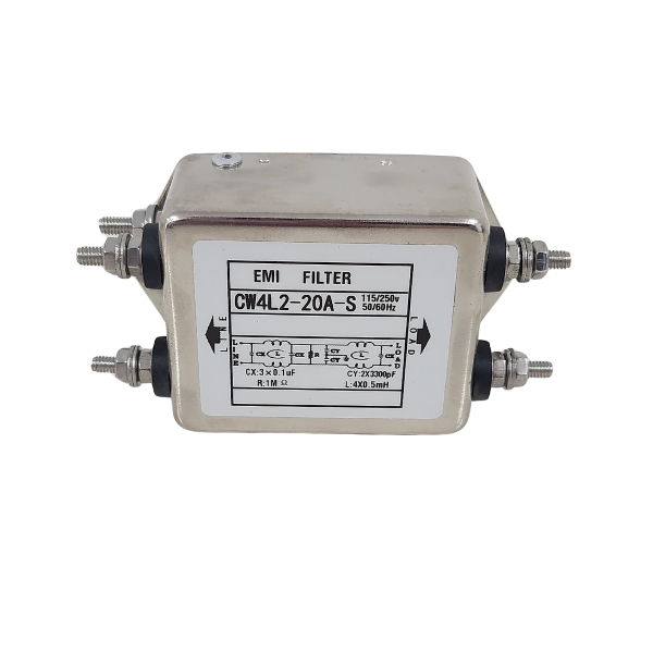 FILTRO EMI, SUPRESSOR DE RUÍDO, 20A, 115/250V