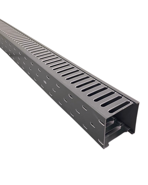 CANALETA PVC ABERTA DE 80MM X 80MM X 2000MM