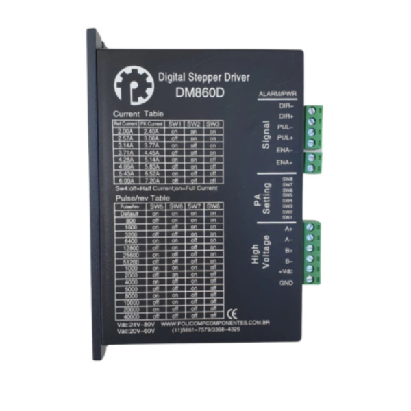 DRIVER DIGITAL PARA MOTOR DE PASSO 7.2A