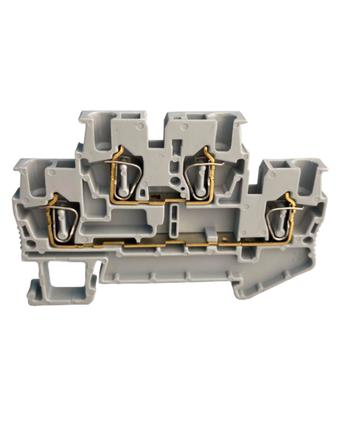 BORNE SACK DE 2.5MM COM MOLA DUPLA CINZA