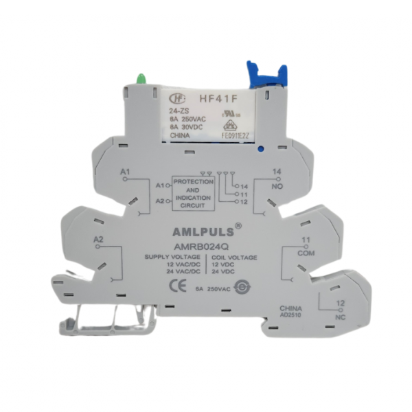 RELÉ DE INTERFACE 12-24VAC/DC 6A INSERÇÃO RÁPIDA