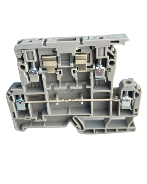 BORNE SACK FUSÍVEL DUPLO DE 4MM CINZA