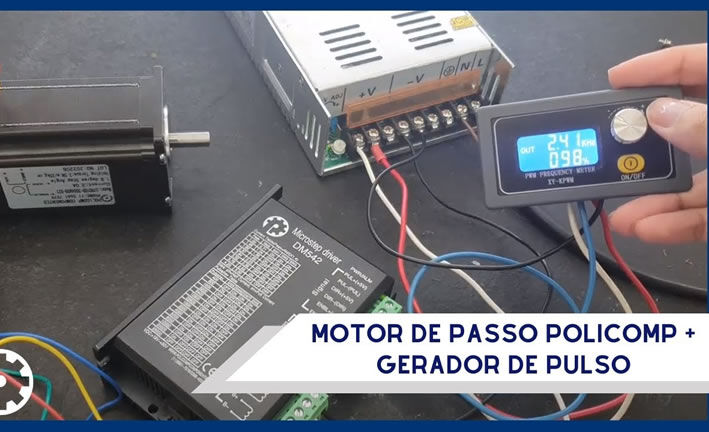 Motor de passo + gerador de pulso: explicação simples e completa